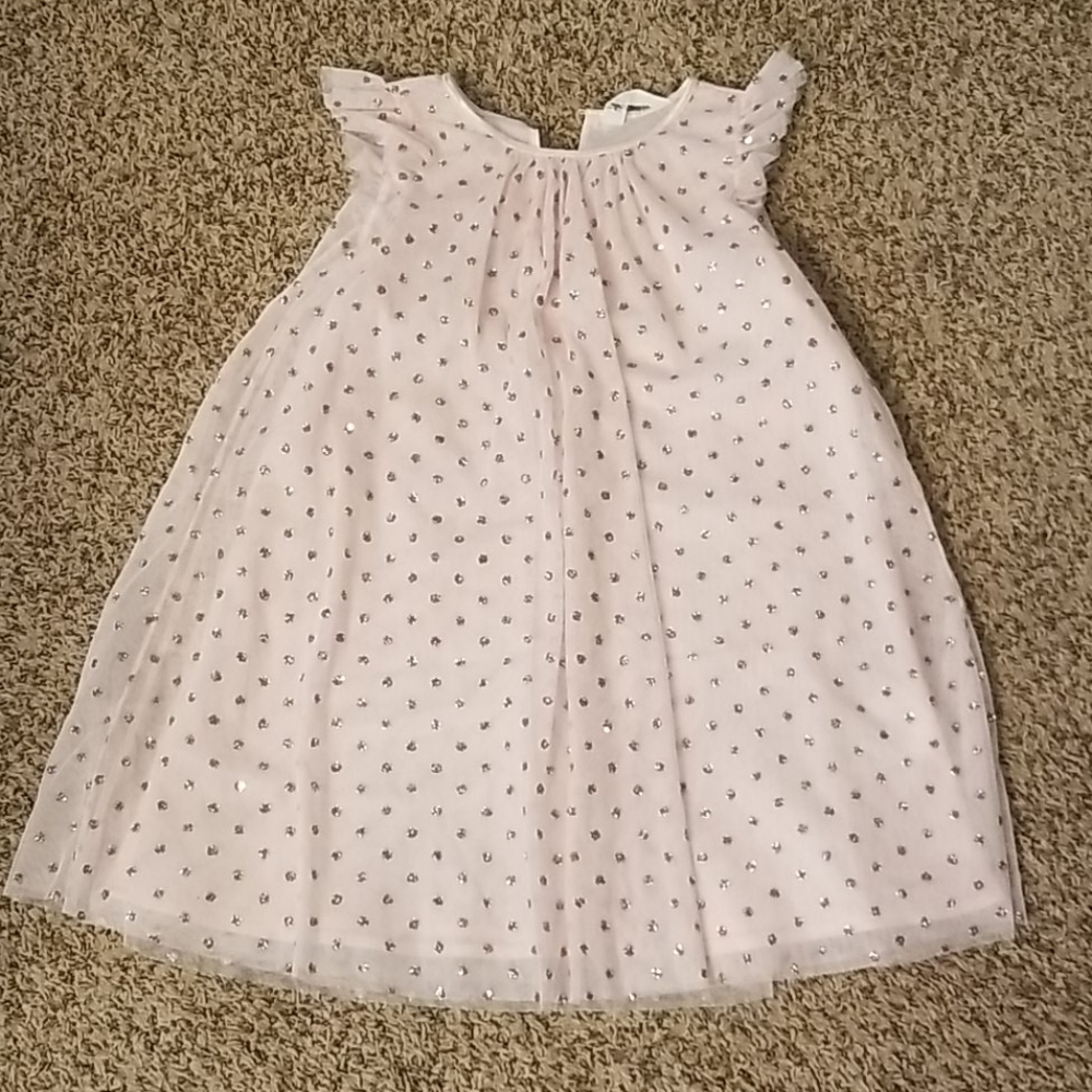 H&M sparkly pink dress with glitter polka dots 7